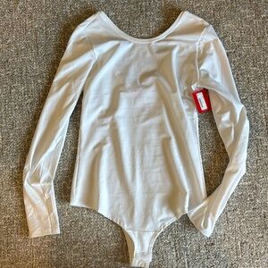 NWT Spanx Scoop Neck Bodysuit in White